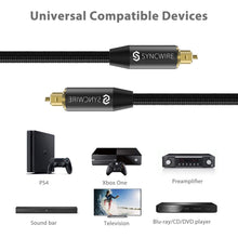Carica l'immagine nel visualizzatore di Gallery, Syncwire Cavo Ottico Audio Digitale - 2m Toslink [24k...