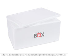 Carica l'immagine nel visualizzatore di Gallery, Scatola termica isolata in polistirene bianco, 59,5 x 39,5 x 32 cm, ideale... - Ilgrandebazar