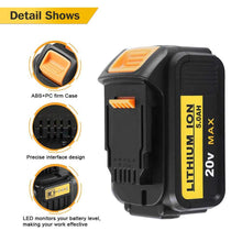 Carica l'immagine nel visualizzatore di Gallery, Powayup DCB184 20V 5.0Ah Batteria Sostituzione per DeWalt 18V MAX