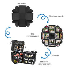 Carica l'immagine nel visualizzatore di Gallery, Explosion Box, opamoo Scrapbook Creative DIY Photo Album con 16 PCS di Nero - Ilgrandebazar