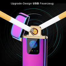 Carica l'immagine nel visualizzatore di Gallery, ASANMU Accendino Elettrico, USB Ricaricabile Antivento Colore - Ilgrandebazar