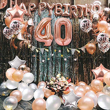 Carica l'immagine nel visualizzatore di Gallery, MMTX Palloncini Compleanno 40 Anni Oro Rosa Decorazioni per Feste...
