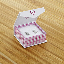 Carica l'immagine nel visualizzatore di Gallery, 925 sterling Silver giraffa orecchini a perno per bambini ragazze rosa CZ - Ilgrandebazar