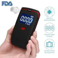 Carica l'immagine nel visualizzatore di Gallery, oasser Etilometro Portatile, Alcool Tester Digitale T1 con 4 Boccagli... - Ilgrandebazar