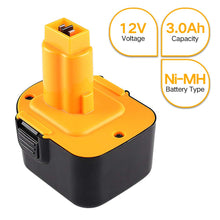 Carica l'immagine nel visualizzatore di Gallery, DE9071 3000mAh Ni-MH Sostitutiva per Dewalt 12V Batteria DC9071 DE9074 - Ilgrandebazar