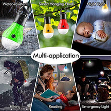 Carica l'immagine nel visualizzatore di Gallery, Winzwon Lampade Led Campeggio, 3 Pack Lampadina Portatile Colourful