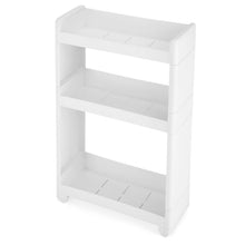 Carica l'immagine nel visualizzatore di Gallery, SONGMICS Ripiani Stretti Carrello Mobile a 3 45 x 17 x 68.5 cm, Bianco - Ilgrandebazar