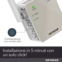 Carica l'immagine nel visualizzatore di Gallery, Netgear EX6120 Ripetitore WiFi AC1200, Extender e 1200 Mbps, Bianco