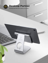 Carica l'immagine nel visualizzatore di Gallery, Lamicall Supporto Tablet, Supporto Regolabile : Universale Stand Dock per 2018 Pad PRO 10.5, PRO 9.7, PRO 12.9, Pad Mini 2 3 4, Pad Air, Air 2, Phone, Samsung Tab, Altri Tablets - Argento