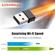 Carica l'immagine nel visualizzatore di Gallery, Maxesla Adattatore WiFi USB Mini 1200 Mbps Dual Band 1200Mbps - Ilgrandebazar