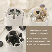 Carica l'immagine nel visualizzatore di Gallery, Dizdvizd Beauty Case da Viaggio per Donne , Borsa da Toilette, Trousse Trucchi Cosmetici Organizer - Beige