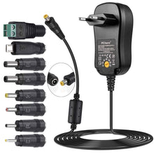 Carica l'immagine nel visualizzatore di Gallery, PChero 24W Alimentatore Universale con 8 Spine CC per 3V-12V Elettronica nero - Ilgrandebazar