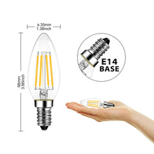 Carica l'immagine nel visualizzatore di Gallery, Lampadine di Filamento a LED E14 - 6,5 W C35 6.5W 2700K-6 Pezzi