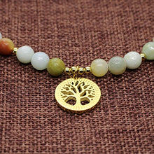 Carica l'immagine nel visualizzatore di Gallery, COAI Bracciale Collana 108 Perle Mala in Amazzonite Sfaccettata