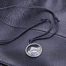 Carica l'immagine nel visualizzatore di Gallery, Collana con ciondolo cavo paesaggio montano e sentieri Antique Silver - Ilgrandebazar