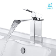 Carica l'immagine nel visualizzatore di Gallery, ZREE Rubinetto Bagno lavabo Cascata, Miscelatore Lavabo Normale, Wf01