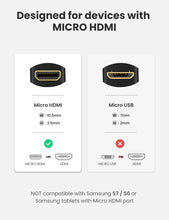 Carica l'immagine nel visualizzatore di Gallery, UGREEN Cavo Micro HDMI Maschio a Femmina 4K 3D Supporta ARC Ethernet... - Ilgrandebazar