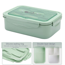 Carica l'immagine nel visualizzatore di Gallery, LAKIND Lunch Box, Porta Pranzo, 1400ml Kids Bento Box con 3 Scomparti e Verde - Ilgrandebazar