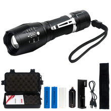 Carica l'immagine nel visualizzatore di Gallery, Tattico torcia CREE LED 2000LUMEN super luminoso regolabile Led Flashlight - Ilgrandebazar