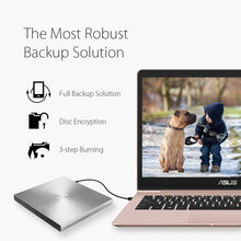 Carica l'immagine nel visualizzatore di Gallery, Asus Masterizzatore Esterno ZenDrive U9M TYPE C, Ultra Slim 8x, Argento - Ilgrandebazar