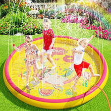 Carica l'immagine nel visualizzatore di Gallery, Peradix Tappetino Gioco d'Acqua per Bambini, 170cm Spruzzi e Splash Giallo
