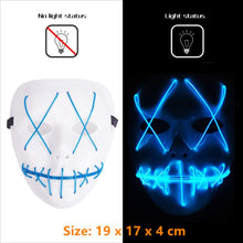 Carica l'immagine nel visualizzatore di Gallery, Halloween LED Maschere, Maschera Lllumina Costume Terribile con 3 Blu - Ilgrandebazar
