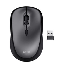 Carica l'immagine nel visualizzatore di Gallery, Trust Yvi+ Mouse Wireless Silenzioso con Design Sostenibile, 800-1600 DPI, per Mano Sinistra e Destra, Microricevitore USB, Mouse Senza Fili Compatto per PC, Computer, Laptop, Mac - Nero