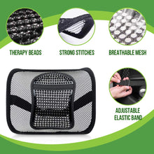 Carica l'immagine nel visualizzatore di Gallery, Supporto Lombare, RenFox Schienale Ergonomico Cuscino Pad Black - Ilgrandebazar