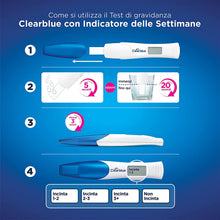 Carica l'immagine nel visualizzatore di Gallery, Clearblue Test di Gravidanza Digitale con Indicatore delle Settimane - Pacco con 2 test
