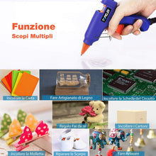 Carica l'immagine nel visualizzatore di Gallery, [50-Pezzi-Stick] Pistola Colla a Caldo,TOPELEK Mini a Multicolore