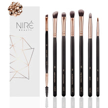 Carica l'immagine nel visualizzatore di Gallery, Niré Beauty Set Pennelli Occhi: Make Up Professionali Rosa Dorato - Ilgrandebazar