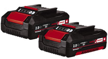 Carica l'immagine nel visualizzatore di Gallery, Einhell 4511488 PXC-Twinpack 2,0 Ah Batteria, Rosso, Nero Rot, Schwarz - Ilgrandebazar
