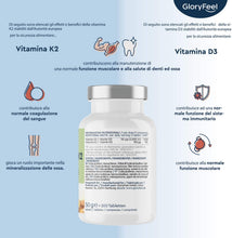 Carica l'immagine nel visualizzatore di Gallery, Vitamina D3 K2 200 Compresse (7 Mesi), Vitamin D3 2000 UI + 100 µg Vitamina K, Supporta Ossa, Denti, Muscoli, Articolazioni &amp; Sistema Immunitario, Vit D3 e Vitamina K2 Menachinone MK7 99%, Vit D3