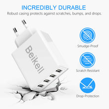 Carica l'immagine nel visualizzatore di Gallery, Beikell Caricatore USB, USB da Muro a 4 Porte 5A / 25W con... - Ilgrandebazar