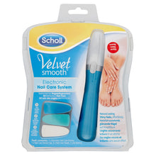 Carica l'immagine nel visualizzatore di Gallery, Scholl Velvet Smooth Kit Elettronico per la Cura delle Unghie, Manicure e Blu - Ilgrandebazar