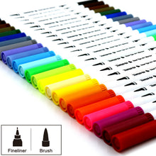 Carica l'immagine nel visualizzatore di Gallery, 24 pennarelli con doppia punta, punta fine da 0,4 mm e Multicolore - Ilgrandebazar