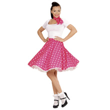 Carica l'immagine nel visualizzatore di Gallery, WIDMANN Gonna &amp; Foulards Neri a Pois Anni '50 - Ilgrandebazar