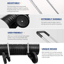 Carica l'immagine nel visualizzatore di Gallery, ORIENTOOLS - Pala da Neve Resistente, Regolabile, con Ruote Steel Handle