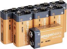 Carica l'immagine nel visualizzatore di Gallery, AmazonBasics - Pile alcaline da 9 Volt, confezione Confezione 8, Bianco - Ilgrandebazar