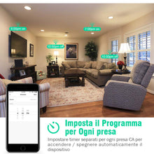 Carica l'immagine nel visualizzatore di Gallery, KinCam Multipresa Ciabatta Elettrica WiFi, Smart #1 Wifi Prese - Ilgrandebazar