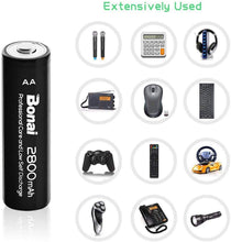 Carica l'immagine nel visualizzatore di Gallery, Batterie Ricaricabili AA ad Alta Capacità 2800mAh, 8 AA, Bonai 8 pack - Ilgrandebazar