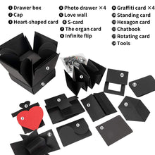 Carica l'immagine nel visualizzatore di Gallery, EXTSUD Esplosione Box Scrapbook Confezione Regalo Creativa Album Nero - Ilgrandebazar