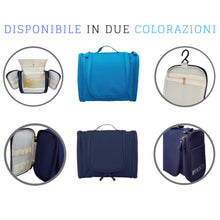 Carica l'immagine nel visualizzatore di Gallery, Beauty Case Viaggio Donna Uomo Appendibile (Azzurro) Organizer Bagno Azzurro - Ilgrandebazar