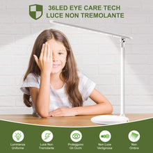 Carica l'immagine nel visualizzatore di Gallery, Lampada Scrivania 36 LED USB, Ricaricabile con 180° Moderno, Bianco