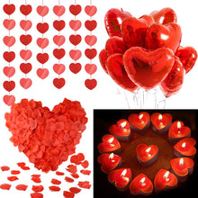 Carica l'immagine nel visualizzatore di Gallery, Palloncini a Forma di Cuore, MMTX Lattice e Pompa e Candele Rosa - Ilgrandebazar
