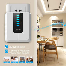 Carica l'immagine nel visualizzatore di Gallery, TECKNET Campanello Wireless Portatile 2 Trasmettitore + 1 Ricevitori, Bianco - Ilgrandebazar