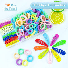 Carica l'immagine nel visualizzatore di Gallery, Hanyousheng Elastici Capelli, Multicolori Elastiche per Capelli Set, Fermagli per Capelli Lacci per Capelli Set, 120 Pezzi Mollette per Capelli Bambina Elastici, Capelli Accessori per Bambina