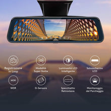 Carica l'immagine nel visualizzatore di Gallery, Dash Cam Specchietto ThiEYE 10" Touchscreen Telecamera per Auto Retrovisione...