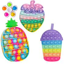 Carica l'immagine nel visualizzatore di Gallery, 4pcs Pop it Toy, Decomprimere Il Giocattolo, Gioco del Cervello, Intrattenimento Interattivo Genitore-Figlio, Il Materiale in Silicone Resistente e Facile da Pulire Color Pineapple