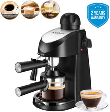 Carica l'immagine nel visualizzatore di Gallery, Macchina caffe espresso, Aicook 8 bar semiautomatica macchina 4-cup, Nero - Ilgrandebazar
